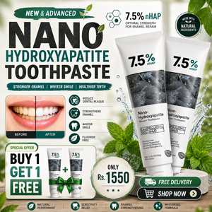 Nano Hydroxyapatite Toothpaste 7.5% nHAP – Teeth Whitening & Enamel Repair | Buy 1 Get 1 Free