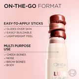L'Oréal Lumi Le Glass Highlighter Stick | Dual-Finish Glass & Satin Glow | For Face & Body